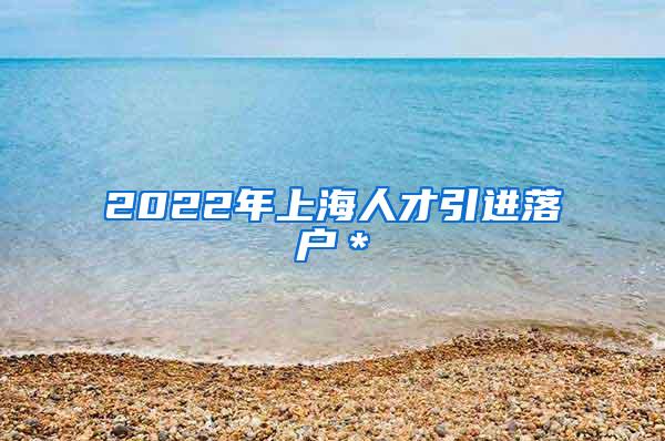 2022年上海人才引进落户＊