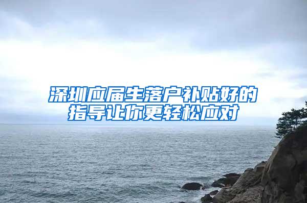 深圳应届生落户补贴好的指导让你更轻松应对