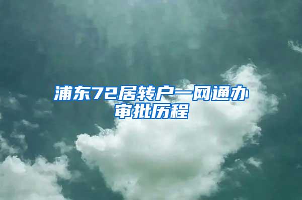 浦东72居转户一网通办审批历程