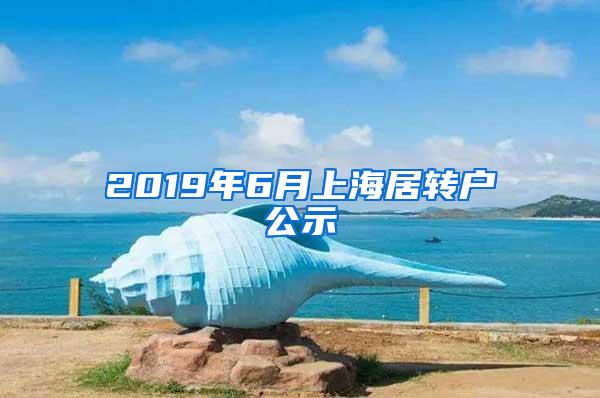 2019年6月上海居转户公示