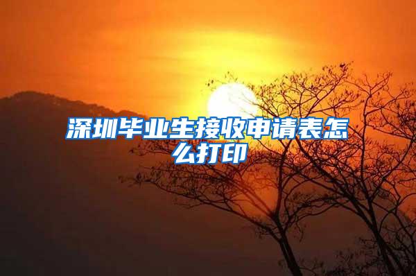 深圳毕业生接收申请表怎么打印