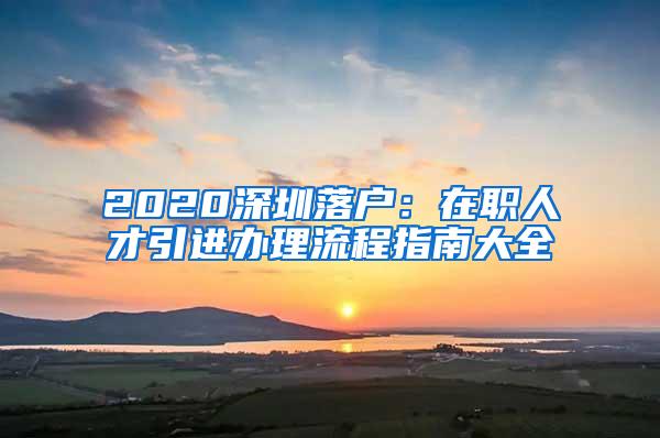 2020深圳落户：在职人才引进办理流程指南大全