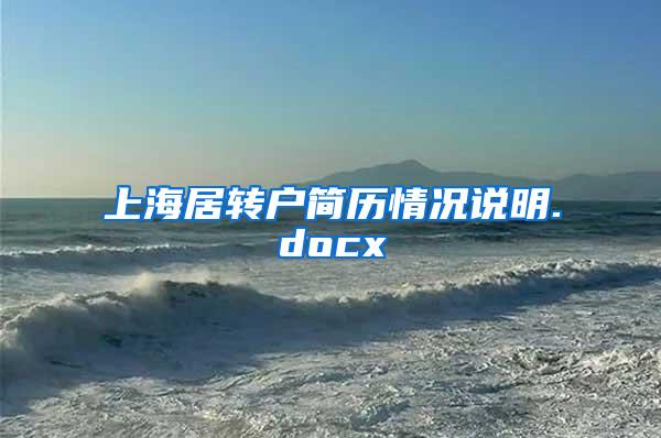 上海居转户简历情况说明.docx