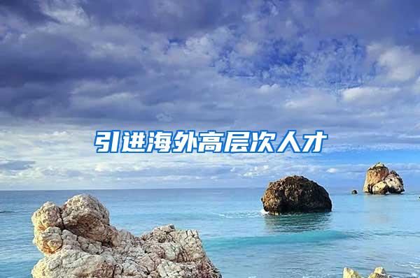 引进海外高层次人才