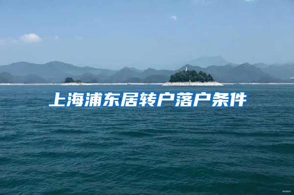 上海浦东居转户落户条件