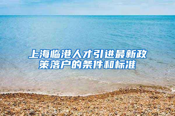 上海临港人才引进最新政策落户的条件和标准