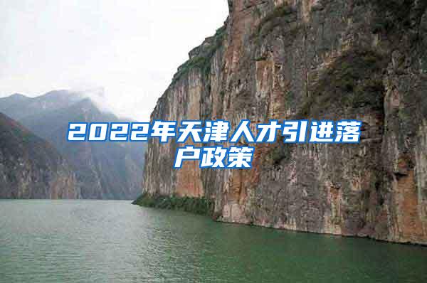 2022年天津人才引进落户政策