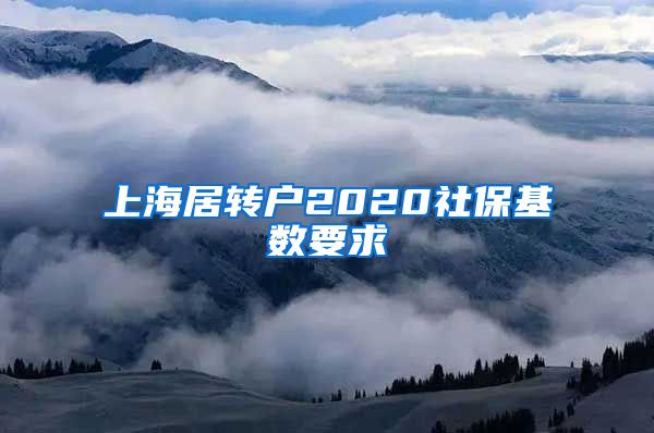 上海居转户2020社保基数要求