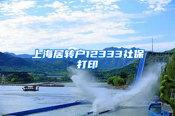 上海居转户12333社保打印