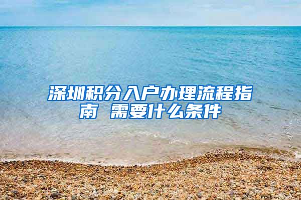 深圳积分入户办理流程指南 需要什么条件