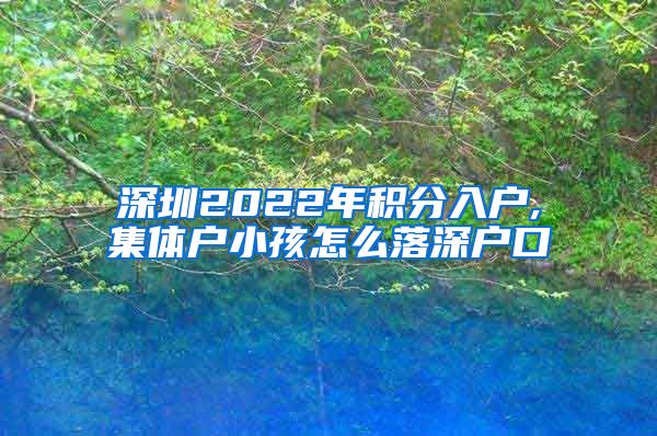 深圳2022年积分入户,集体户小孩怎么落深户口