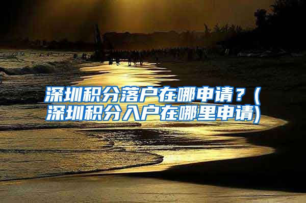 深圳积分落户在哪申请？(深圳积分入户在哪里申请)