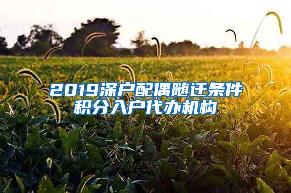 2019深户配偶随迁条件积分入户代办机构