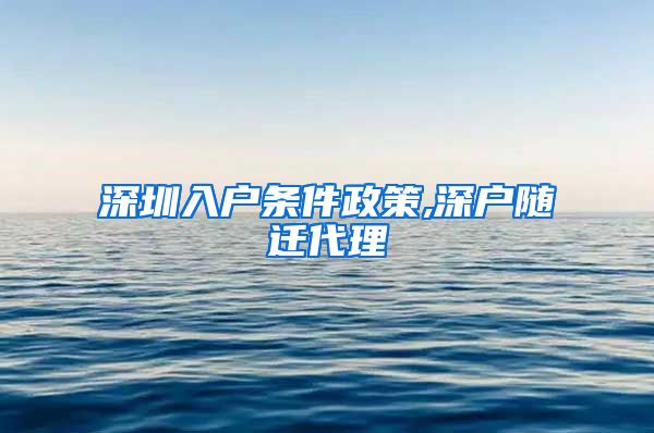 深圳入户条件政策,深户随迁代理