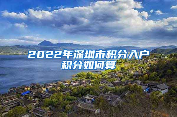 2022年深圳市积分入户积分如何算