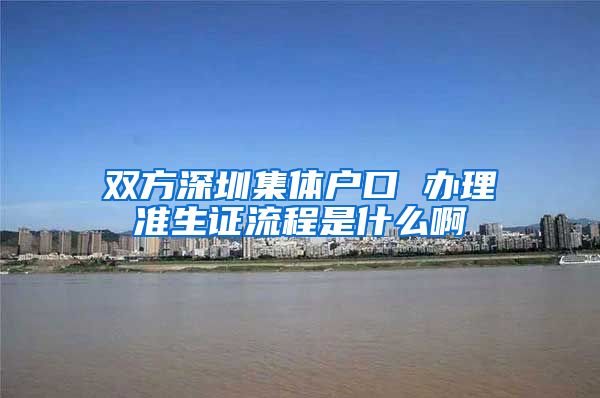 双方深圳集体户口 办理准生证流程是什么啊