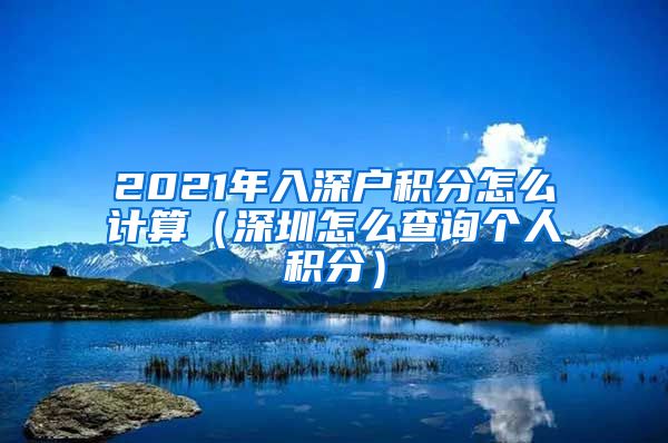 2021年入深户积分怎么计算（深圳怎么查询个人积分）