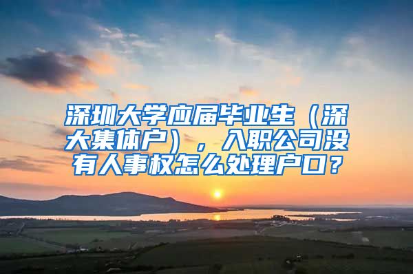 深圳大学应届毕业生（深大集体户），入职公司没有人事权怎么处理户口？