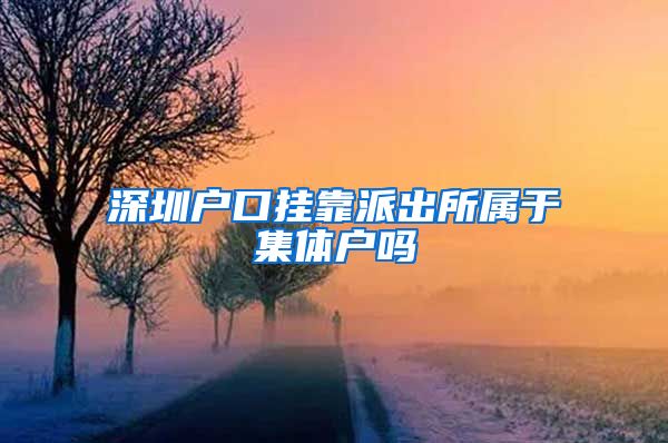 深圳户口挂靠派出所属于集体户吗