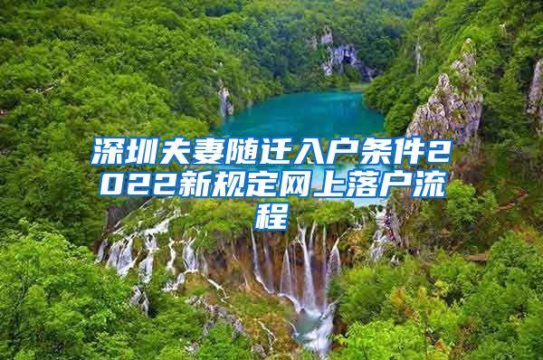 深圳夫妻随迁入户条件2022新规定网上落户流程