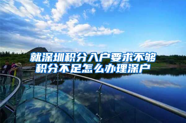 就深圳积分入户要求不够积分不足怎么办理深户