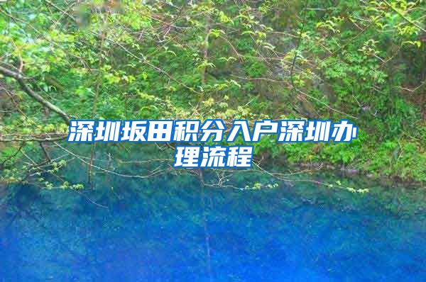 深圳坂田积分入户深圳办理流程