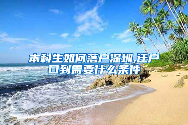 本科生如何落户深圳,迁户口到需要什么条件