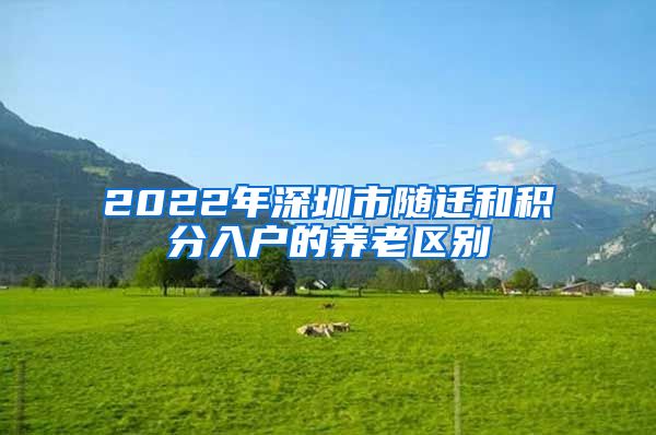 2022年深圳市随迁和积分入户的养老区别