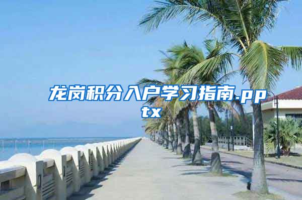 龙岗积分入户学习指南.pptx