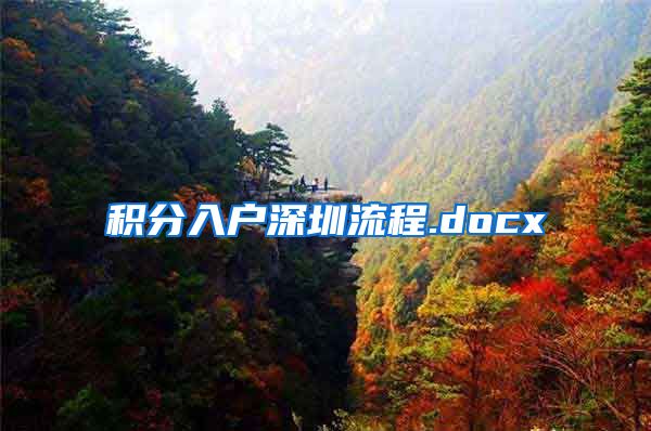 积分入户深圳流程.docx