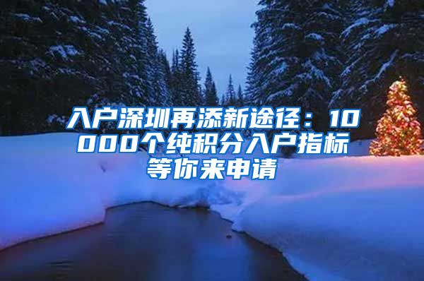 入户深圳再添新途径：10000个纯积分入户指标等你来申请