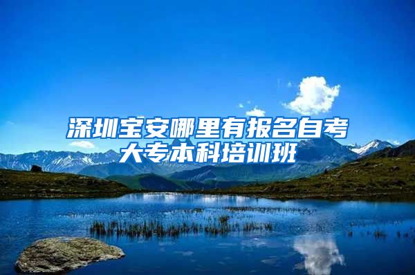 深圳宝安哪里有报名自考大专本科培训班