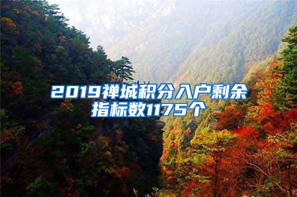 2019禅城积分入户剩余指标数1175个