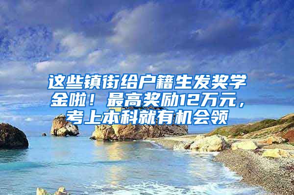 这些镇街给户籍生发奖学金啦！最高奖励12万元，考上本科就有机会领