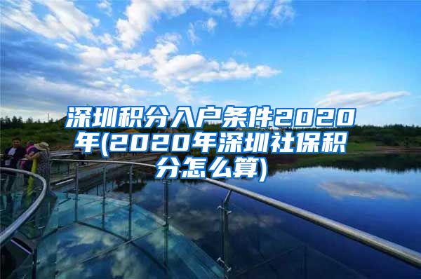 深圳积分入户条件2020年(2020年深圳社保积分怎么算)