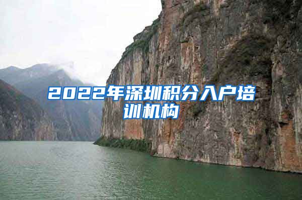 2022年深圳积分入户培训机构