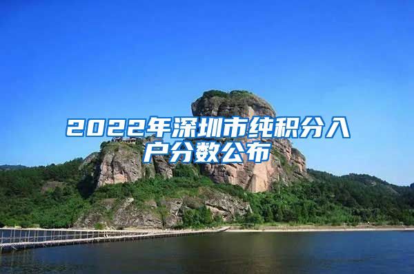 2022年深圳市纯积分入户分数公布