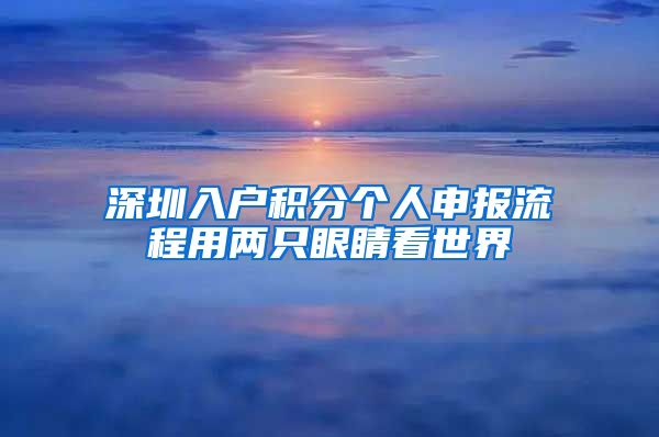 深圳入户积分个人申报流程用两只眼睛看世界