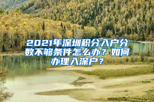 2021年深圳积分入户分数不够条件怎么办？如何办理入深户？