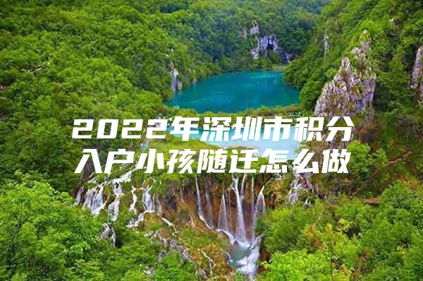 2022年深圳市积分入户小孩随迁怎么做