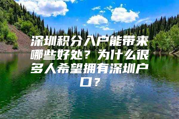 深圳积分入户能带来哪些好处？为什么很多人希望拥有深圳户口？