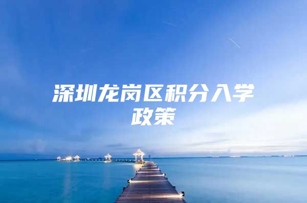 深圳龙岗区积分入学政策