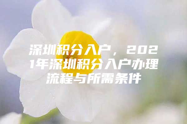 深圳积分入户，2021年深圳积分入户办理流程与所需条件