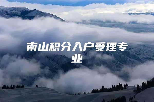 南山积分入户受理专业