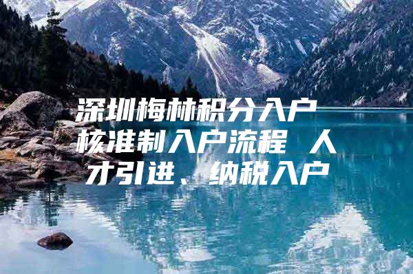 深圳梅林积分入户 核准制入户流程 人才引进、纳税入户