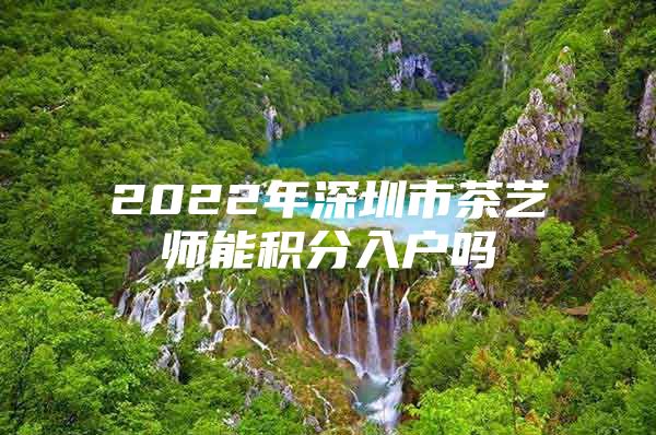 2022年深圳市茶艺师能积分入户吗