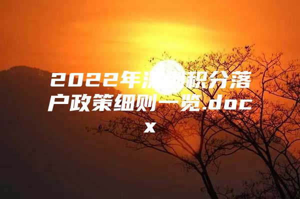 2022年深圳积分落户政策细则一览.docx